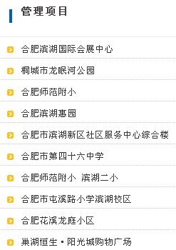 合肥建兴物业管理有限责任公司 管理项目