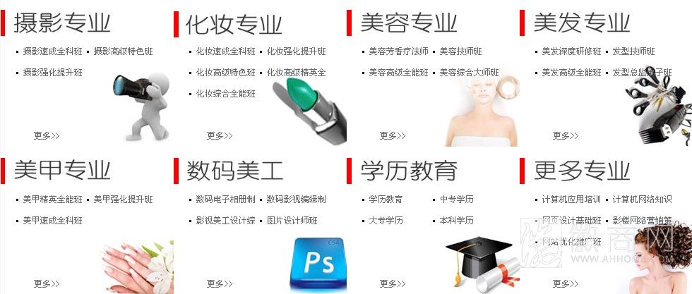 合肥中誉职业培训学校 开设专业