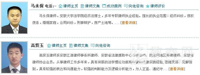 安徽江淮律师事务所 律师团队
