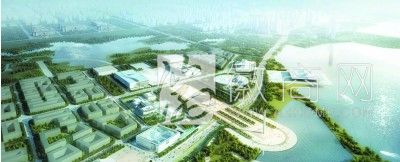 巢湖岸边将建文化馆群 鸟瞰效果图