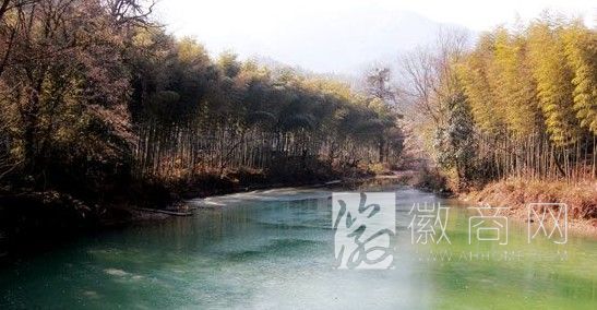 新安源头 冰封河面