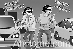 偷窃豪车后视镜 专摘豪车"耳朵"