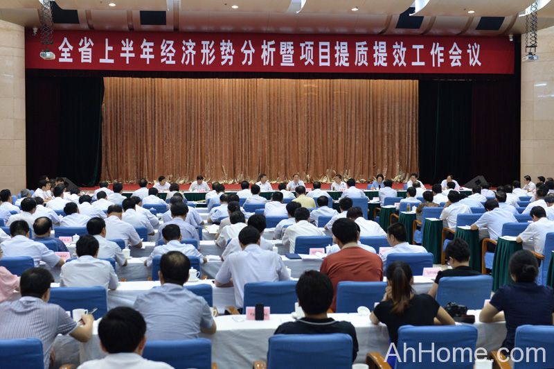 安徽省上半年经济形势分析会议 安徽省上半年经济形势分析会议现场