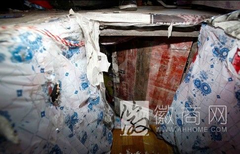 打工仔挖地窖囚禁安徽女孩 女孩被囚禁的地窖的入口