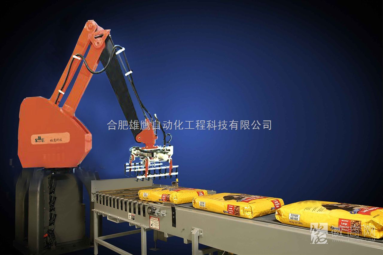 合肥市经信委调研雄鹰自动化码垛机器人 雄鹰自动化码垛机器人 
