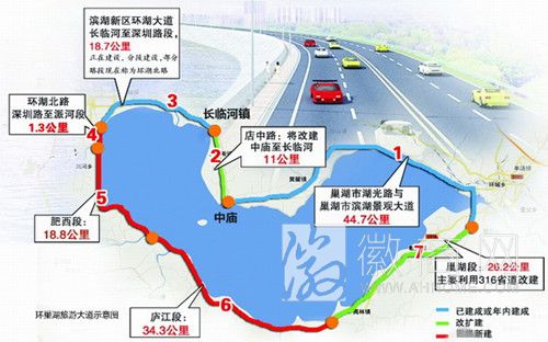 环<a href='display.asp?id=8651' target='_blank'>巢湖旅游</a>大道 巢湖