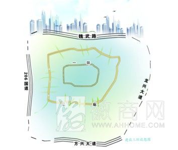 合肥三环基本线路图 合肥三环路
