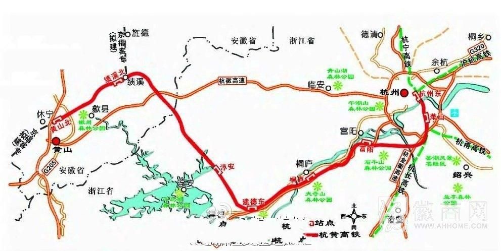 黄杭铁路规划图