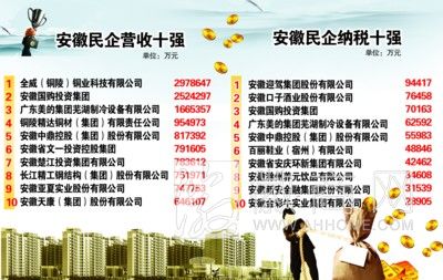 2013年安徽民企百强 全威铜业